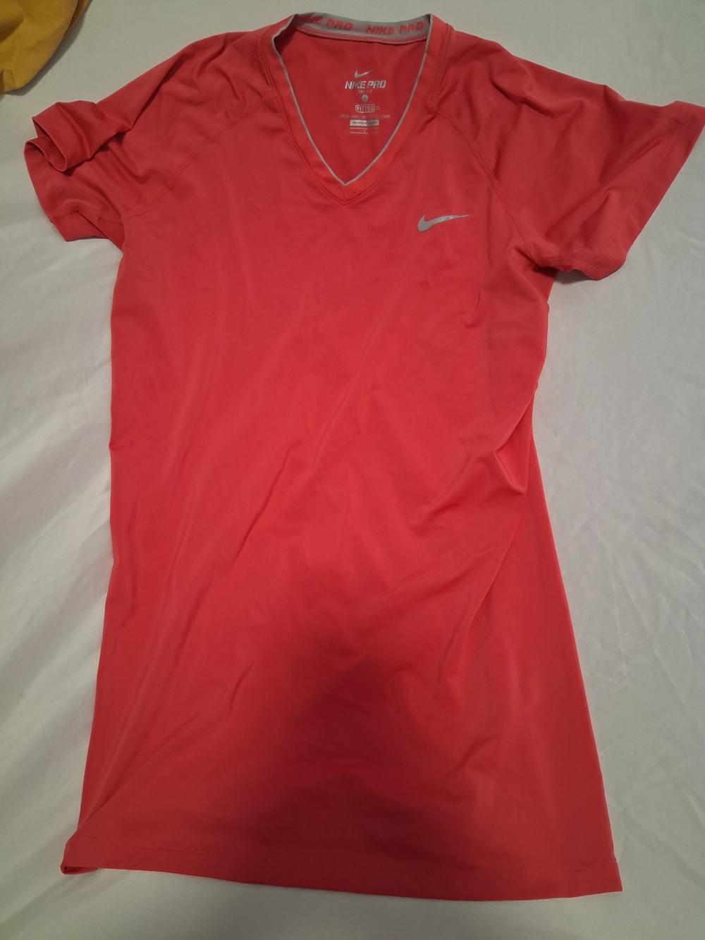 Nike Coral V-Neck Short Sleeve Performance Tee